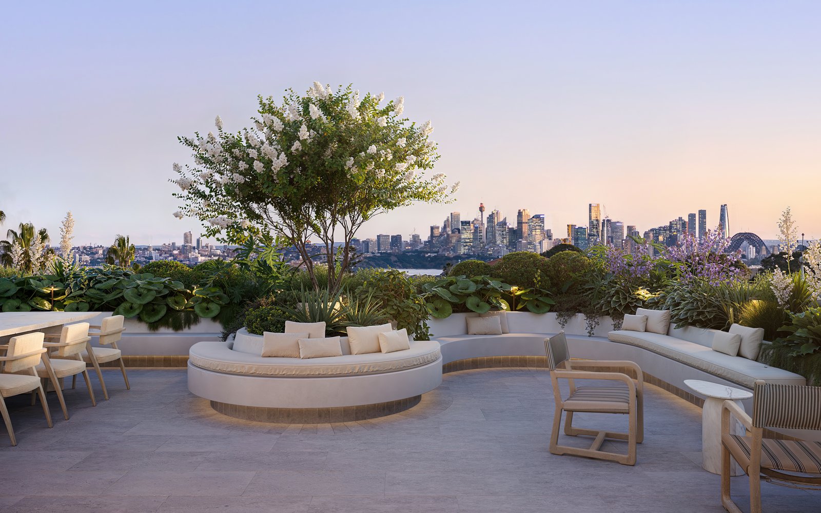 Rosette interior with Sydney harbour view
